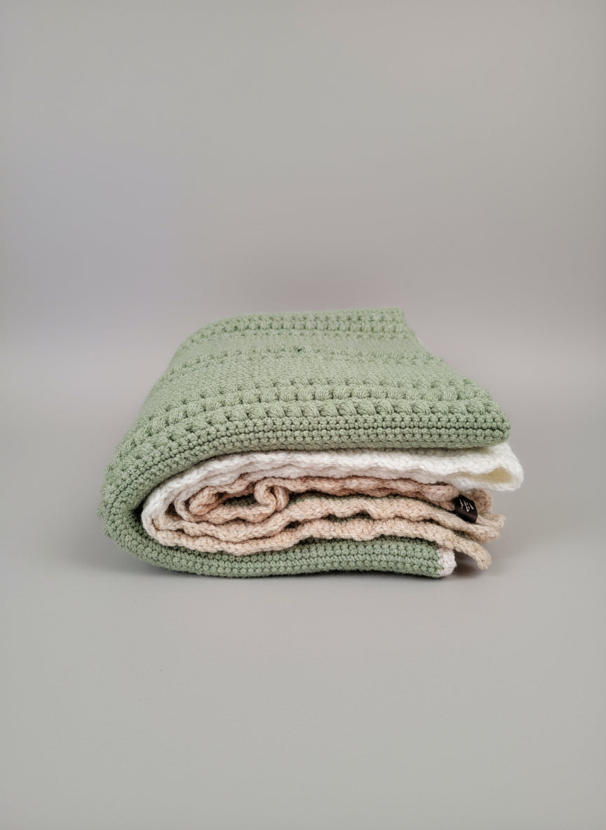 Frosty Green Small Throw Blanket