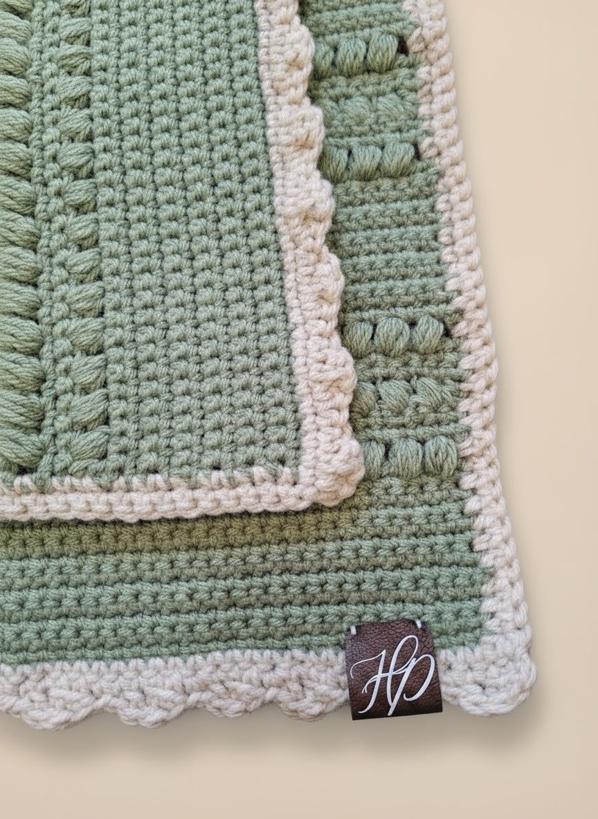 Frosty Green Small Throw Blanket